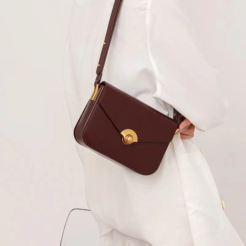 Ladies Small Side Bag Genuine Leather Crossbody Bags  For Women