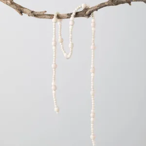 Light Natural Wood Bead Christmas Garland