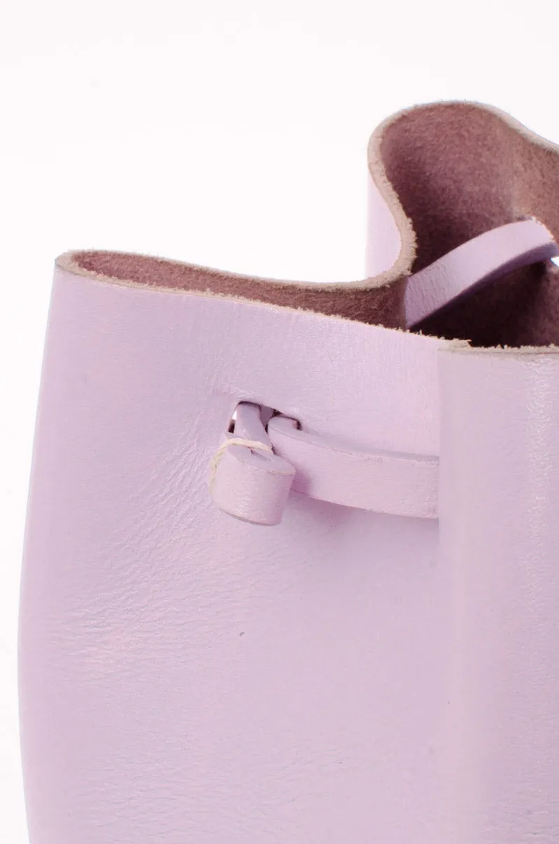 LILAC DISK BUCKET BAG