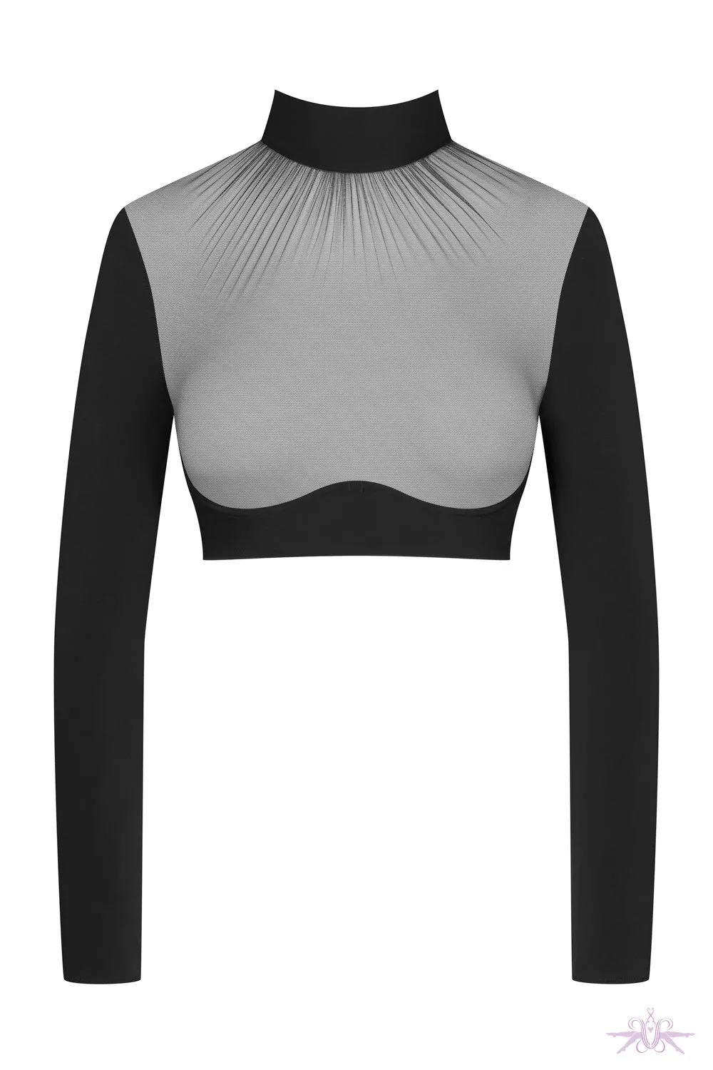 Maison Close Nuit Fauve Scarf Long Sleeve Top