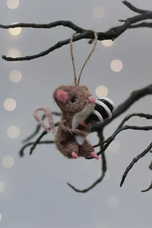 Millie the Felt Mouse Tree Hanger