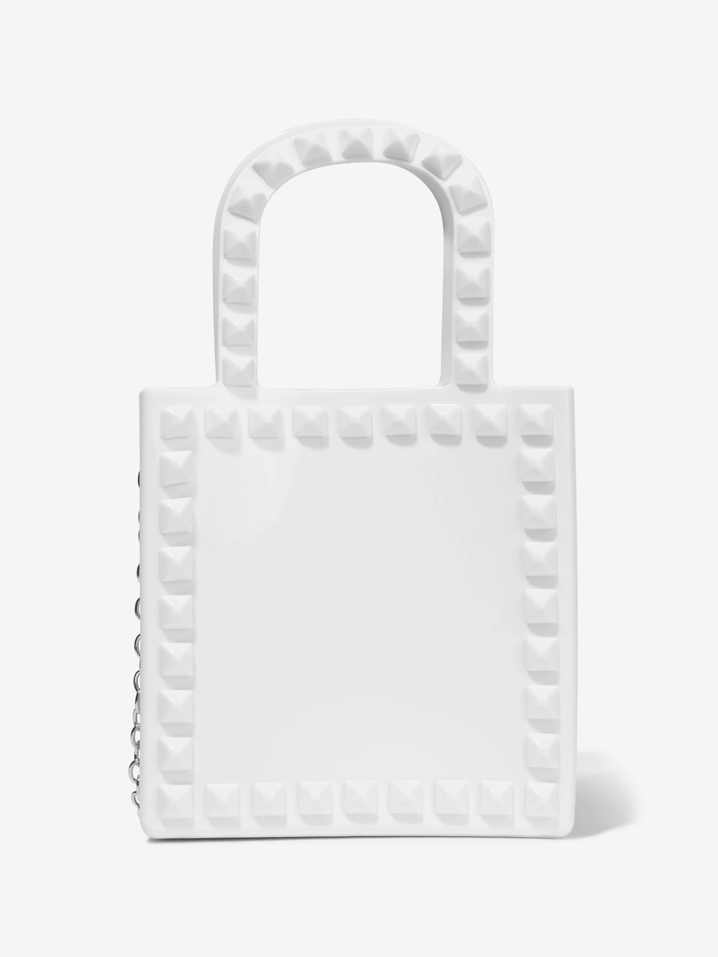 Monnalisa Girls PVC Shopper Bag in White