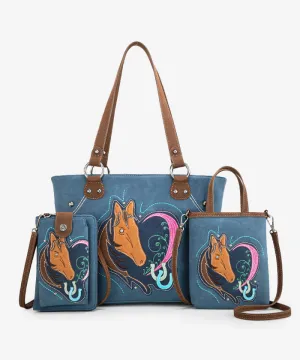 Montana West Western Concealed Carry Tote Bag Set