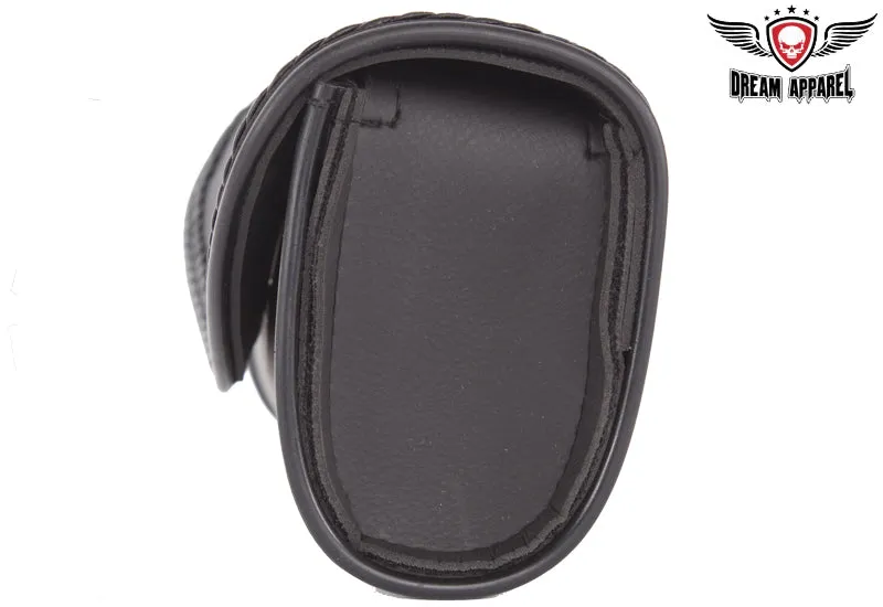 Motorcycle Leather Windshield Bag With Braid