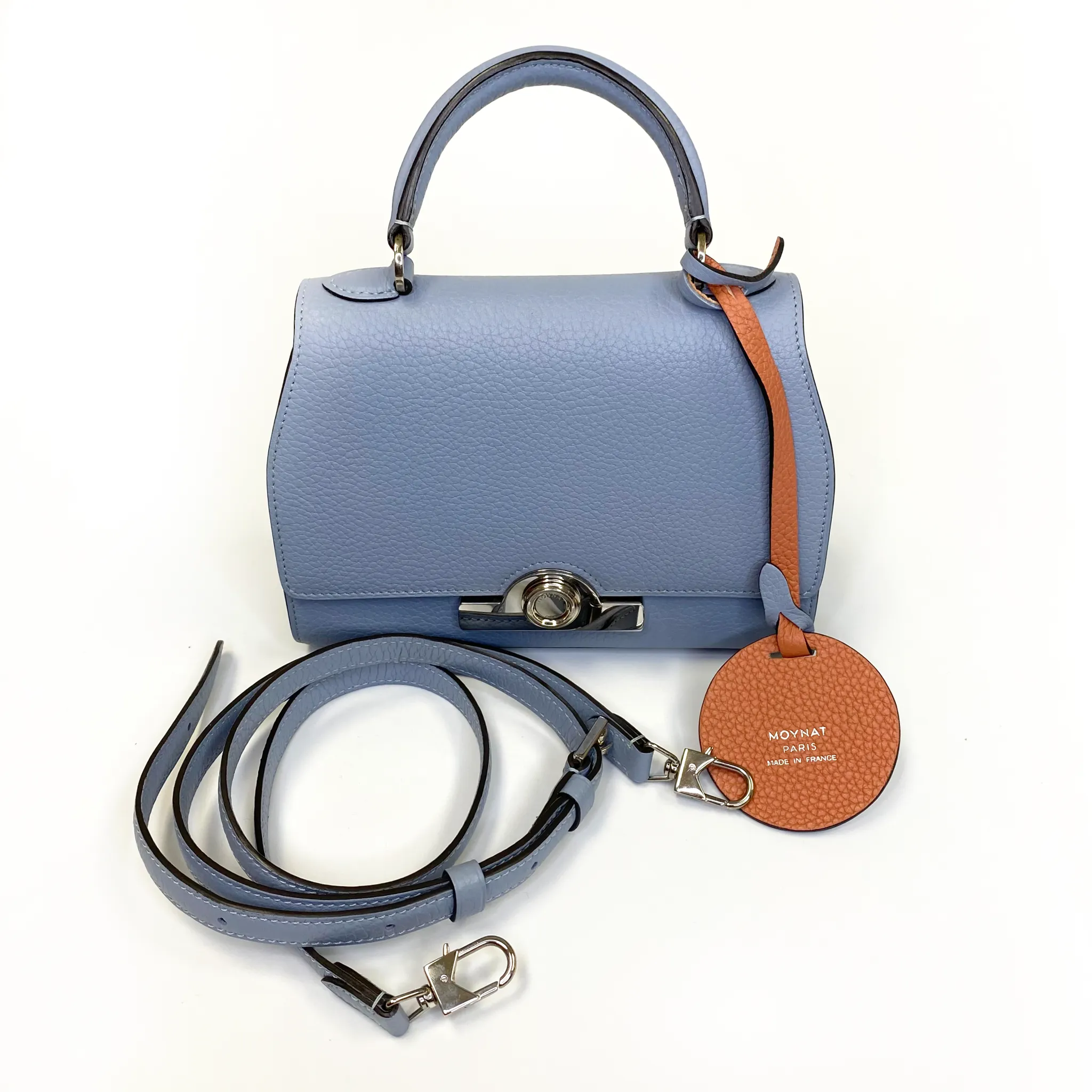 Moynat Baby Blue Mini Rejane Bag