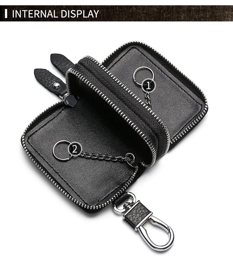 Multi Functional Leather Double Car Keys K5210