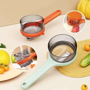 Multi-Functional Peeler with Storage Bucket