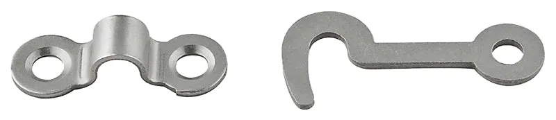 National Hardware V1841 Series N211-017 Hook and Staple, Steel, Satin Nickel, 5/32 in Dia Shackle :CD 2: QUANTITY: 1