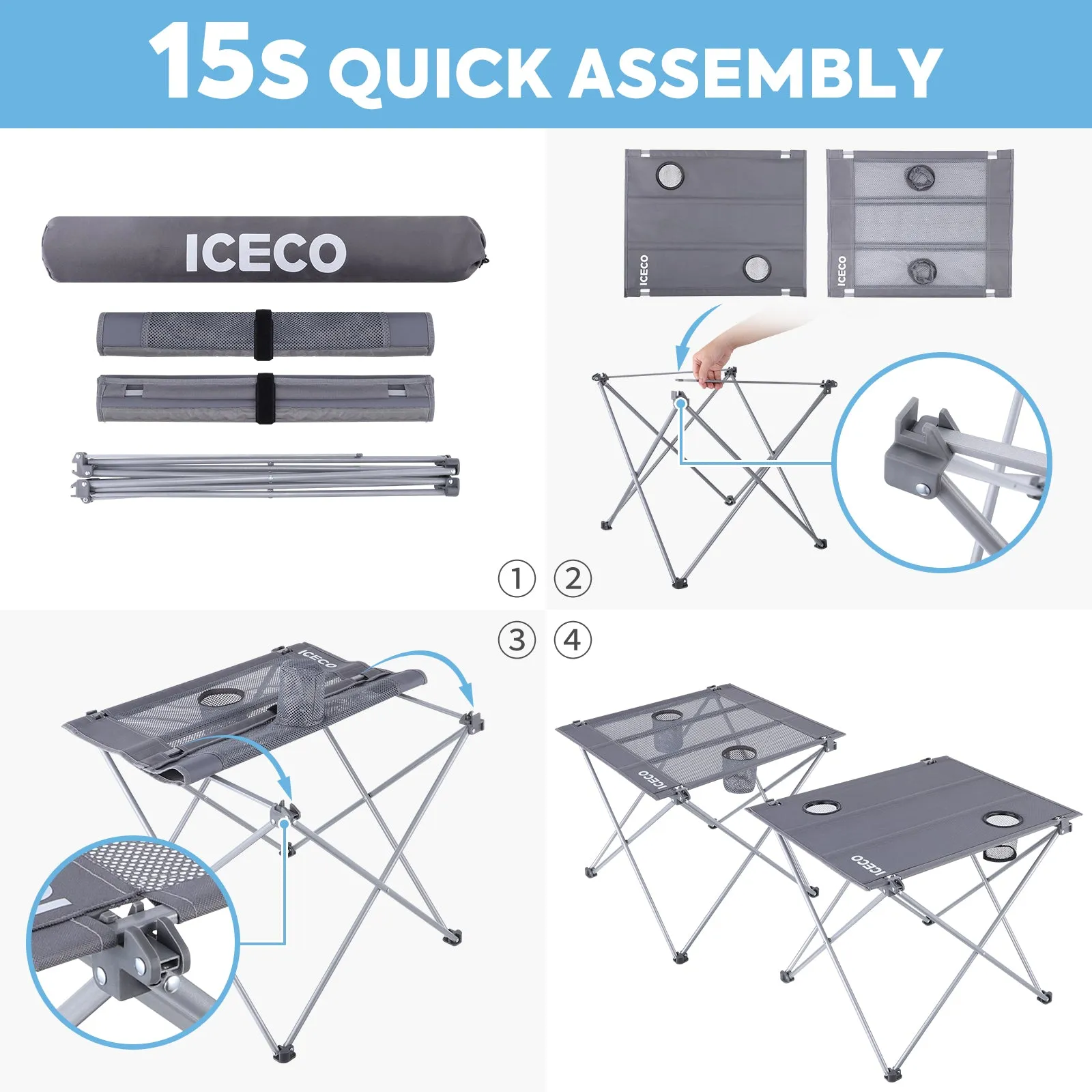 New! Portable Folding Camping Table | ICECO