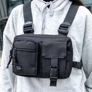 New Trendy Brand Tactical Vest Men's Light Functional Hip-hop Multi-functional Waist Bag