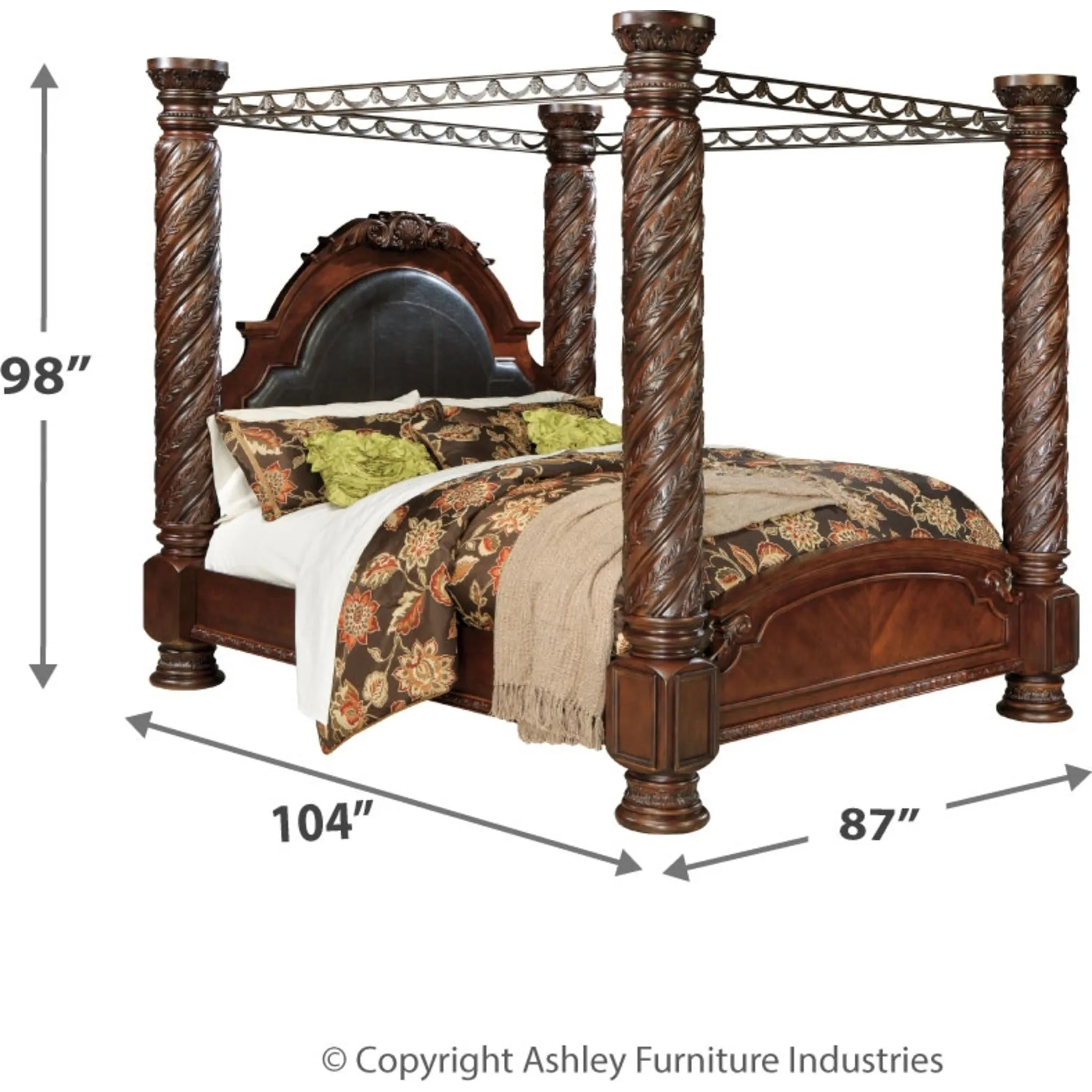 North Shore 5 Piece King Canopy Bed