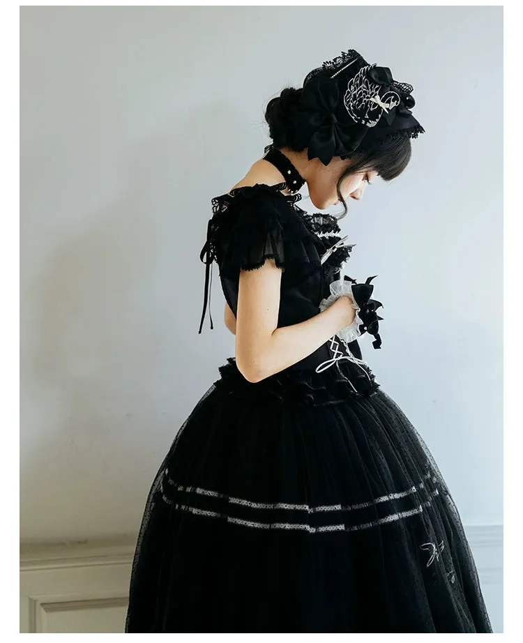 Nuit De Cellophane~Wild Swan~Classic Lolita Accessory Elegant Lolita Bag and Headdress