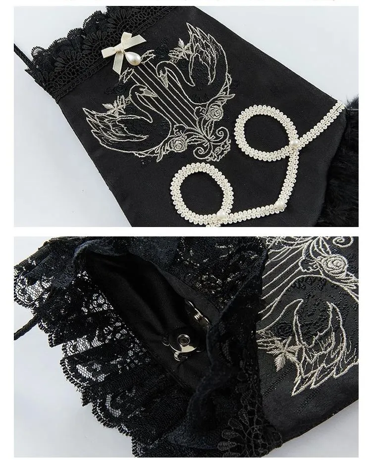 Nuit De Cellophane~Wild Swan~Classic Lolita Accessory Elegant Lolita Bag and Headdress