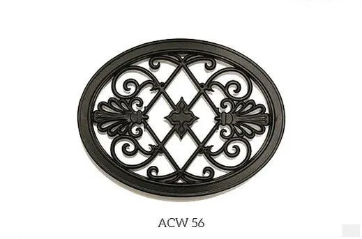 Nuvo Iron Cast Aluminum Oval Decorative Gate Fence Insert ACW56 - 13 in x 17 in