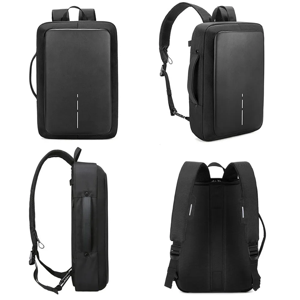 Office Waterproof Backpack/Briefcase With Password Lock,External USB For 15.6 inch Laptop