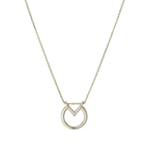 Open Diamond Circle Necklace