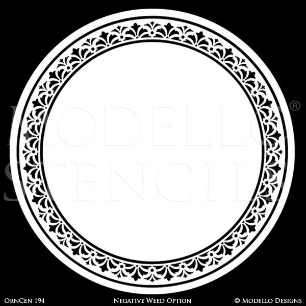 OrnCen194 Custom Medallion Stencil