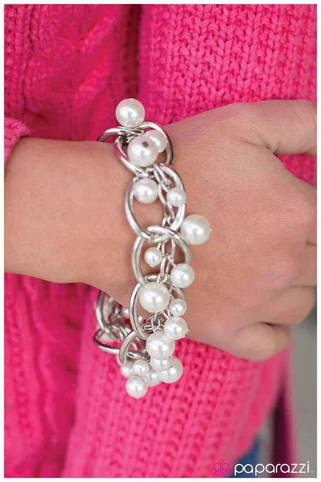 Paparazzi Bracelet ~ Elegantly Entangled - White