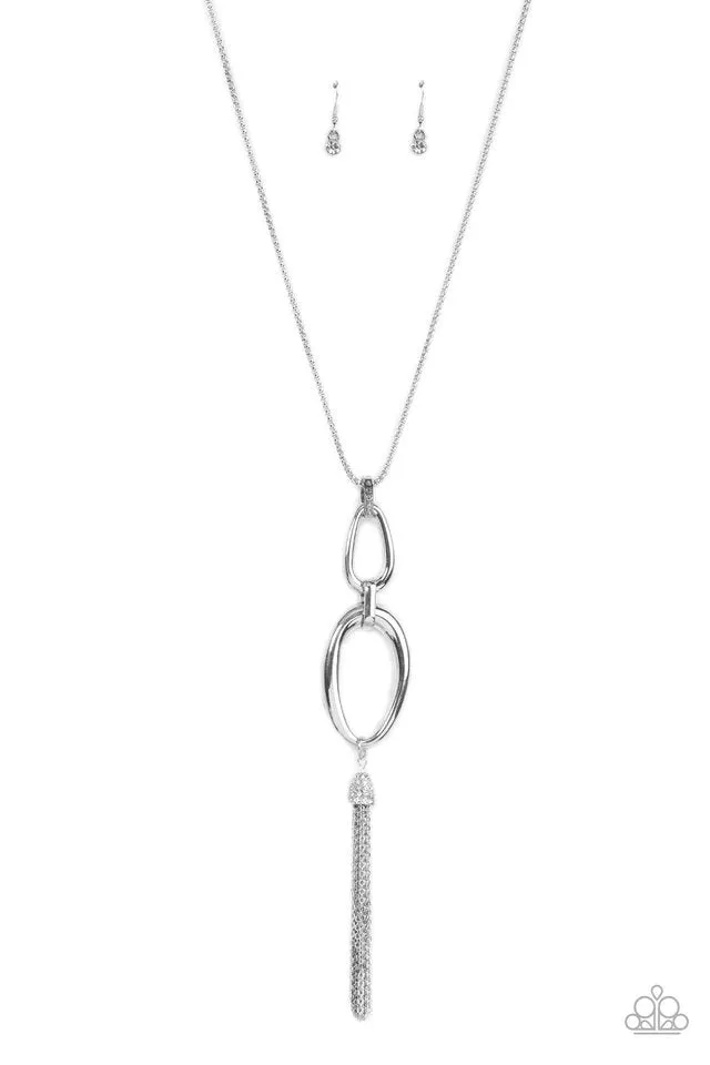 Paparazzi Necklace ~ Elegantly Entrancing - White