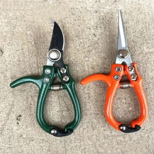 Scissors Pruning Shears - Multifunctional Garden Scissors Manual with Safety Buckle Stainless Steel