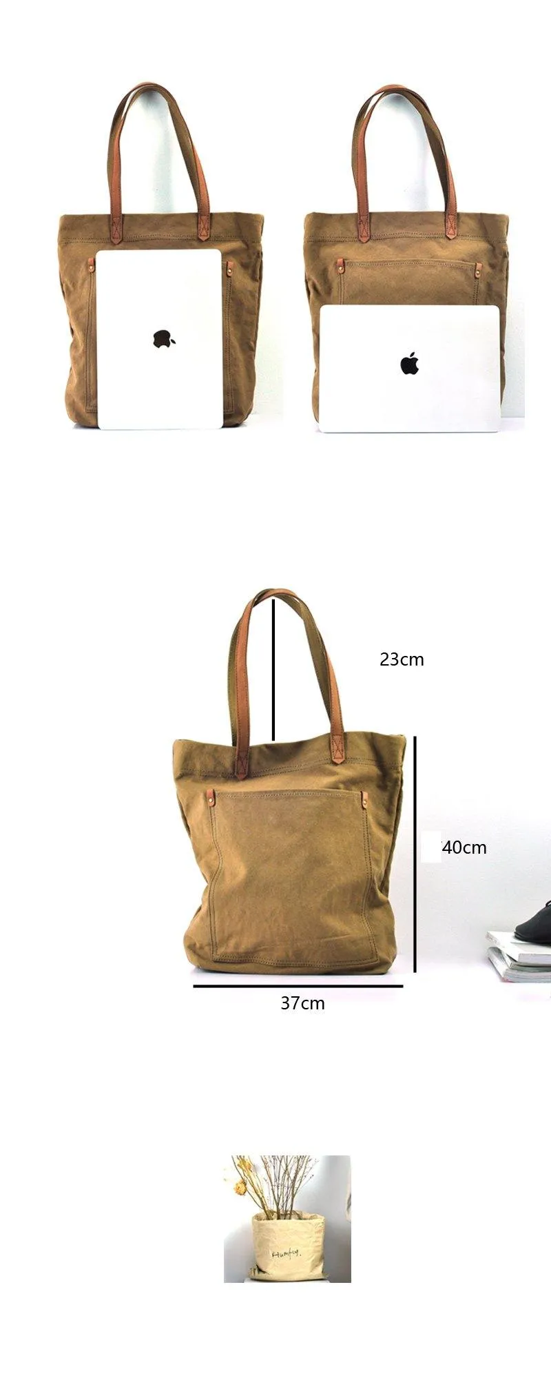 Simple Canvas Mens Womens Shoulder Tote Bag Messenger Bag Tote Handbag Side Bag For Men and Women