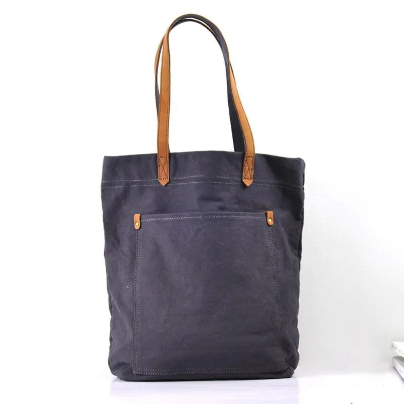 Simple Canvas Mens Womens Shoulder Tote Bag Messenger Bag Tote Handbag Side Bag For Men and Women