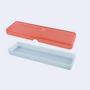 SKLO Transparent Pen Case (Coral x Aqua)