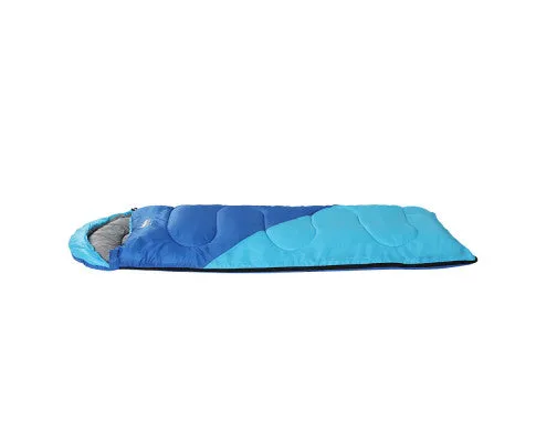 Sleeping Bag Bags Kids 172cm Camping Hiking Thermal Blue