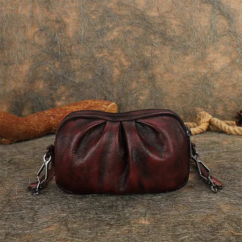 Small Brown Leather Crossbody Purse Side Bags For Women