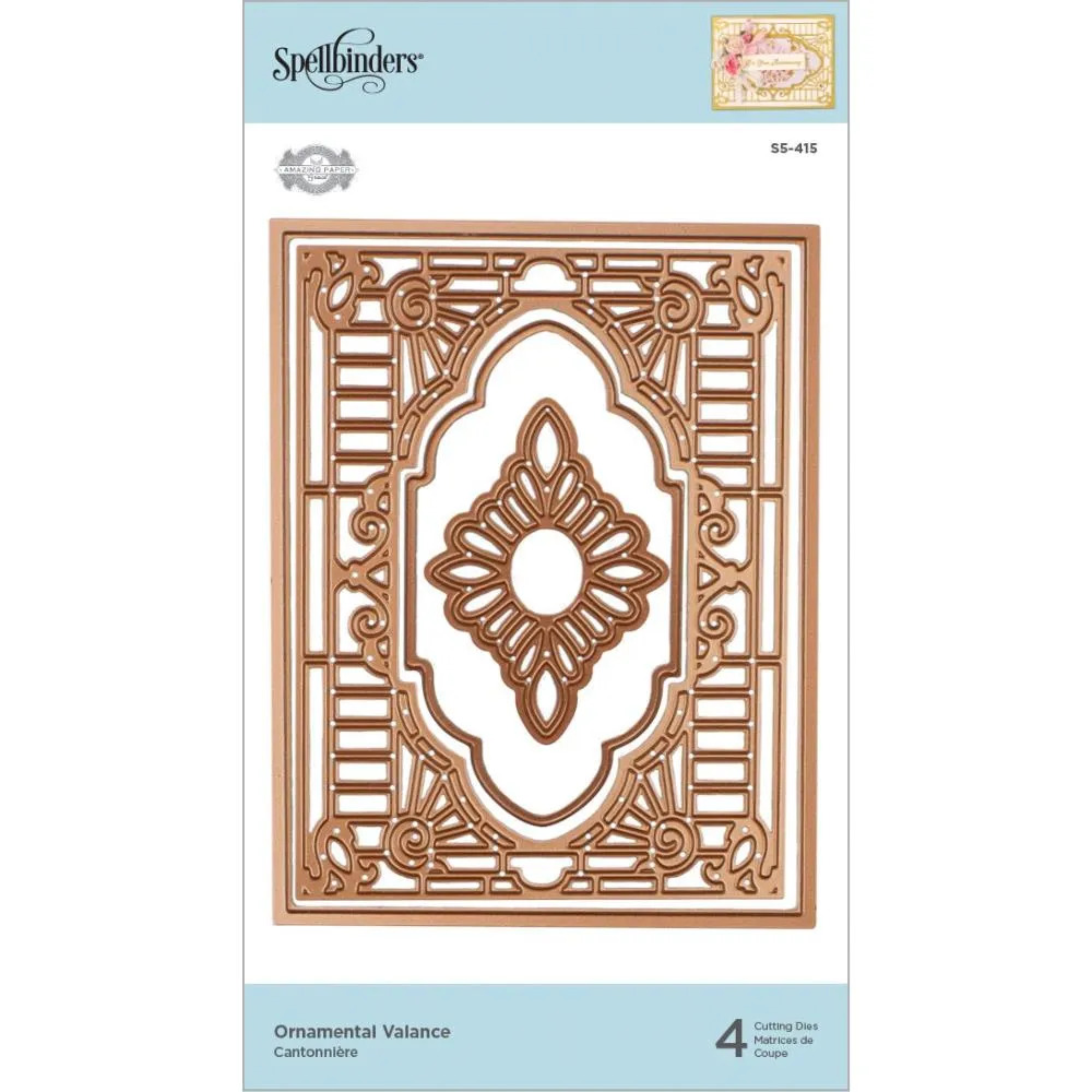 Spellbinders Flourished Fretwork Etched Die By Becca Feeken - Ornamental Valance*