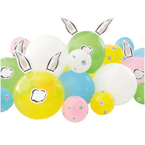 Spring Pastels Dainty Easter Rabbit Balloon Table Centerpiece Party Decoration Set