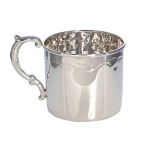 Sterling Silver Floral Baby Cup