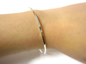 Sterling Silver Hammered Bangle Bracelet