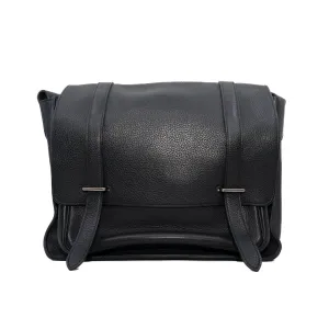 Steve Caporal Taurillon Clemence Messenger Bag Black PHW P Stamp