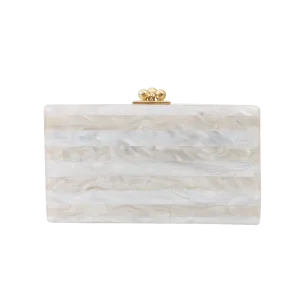 Striped Jean Miniaudiere Clutch