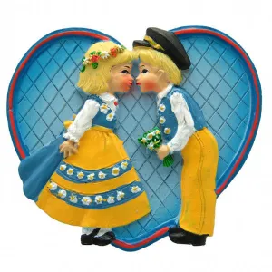 Swedish Kissing Couple Party Favor Kitchen Magnet