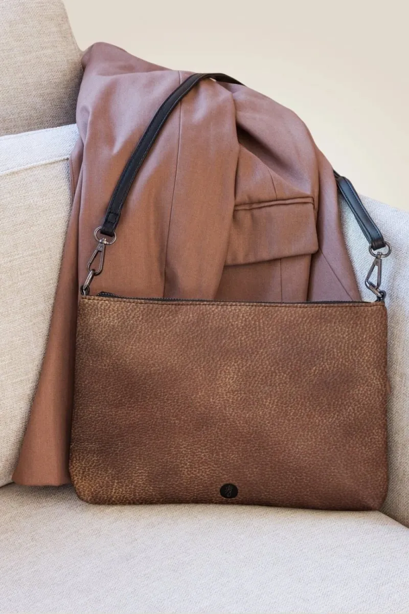 TGC Boutique X Reaction Brown Vegan Leather Crossbody bag