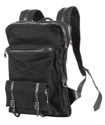 Triple claw back pack - Combo Denim/Leather