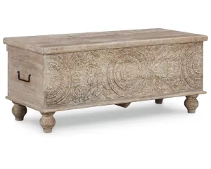 valiant Casual Fossil Ridge Storage Bench  Beige