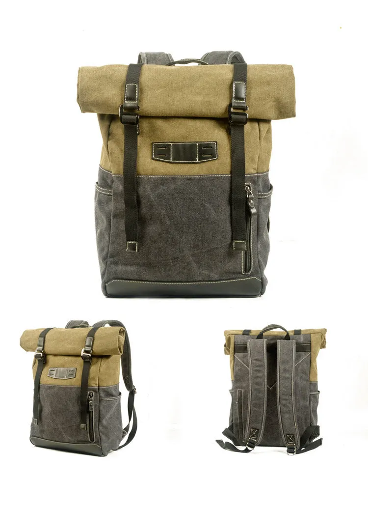 Vintage Waterproof Canvas Laptop Backpack 5002