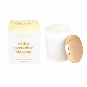 White Nectrane Blossom: Elume Boutique Soy Candle