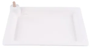 White Rectangle Interchnageable Platter