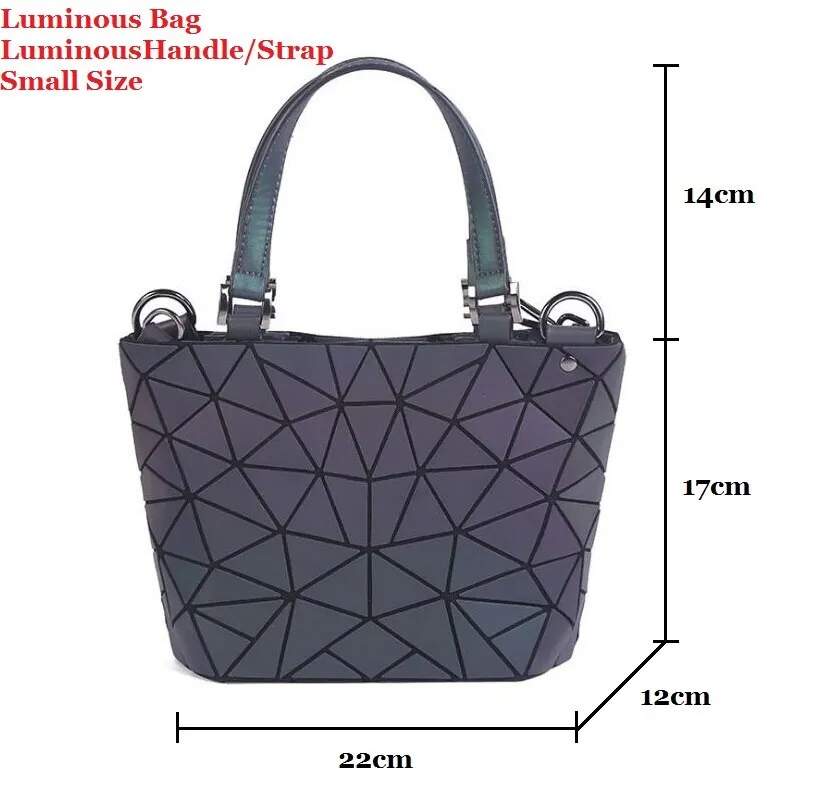 Women 's Hot Luminous Geometric Laser Bag