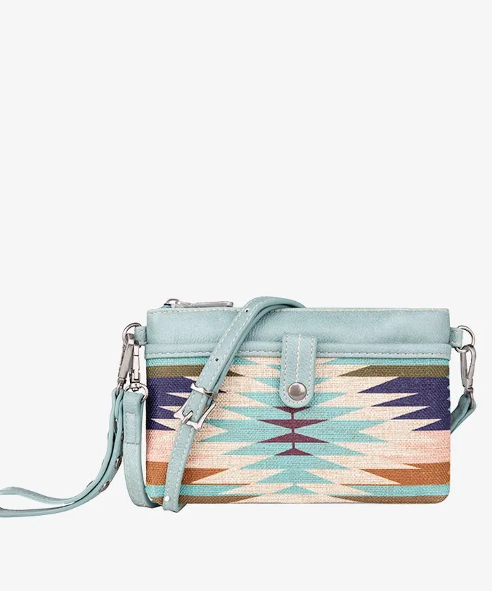 Wrangler Aztec Print Crossbody Clutch