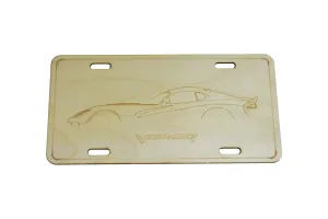 ZSPEC Dodge Viper SRT Silhouette License Plate, Birch, Ornamental