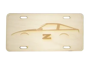 ZSPEC Nissan 300zx Z31 Silhouette License Plate, Birch, Ornamental