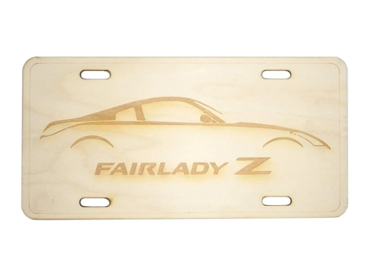 ZSPEC Nissan 350z Z33 Silhouette License Plate, Birch, Ornamental